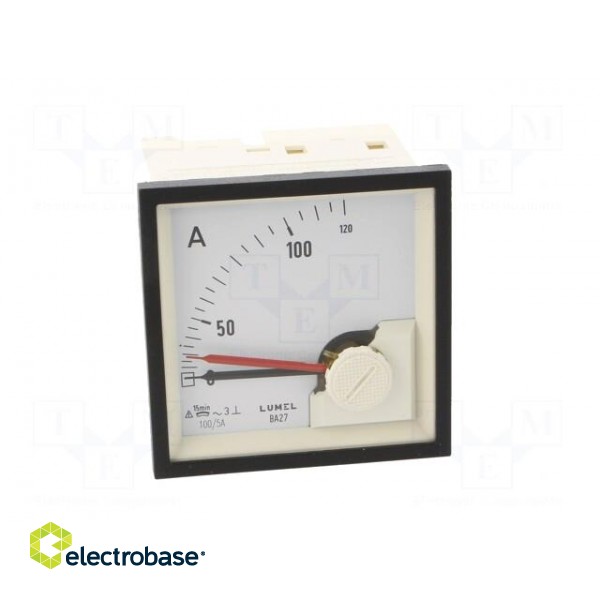 Ammeter | on panel | I AC: 0÷100A | Class: 3 | 300V | BA27 | 72x72x64mm image 10