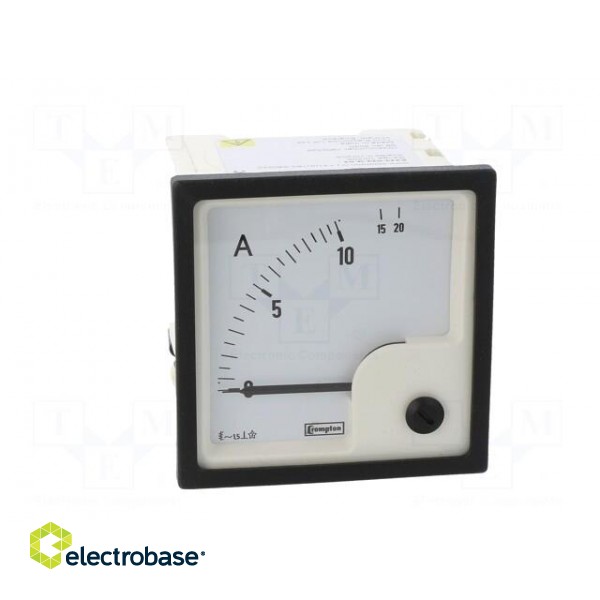 Ammeter | on panel | I AC: 0÷10A,20A | True RMS | Class: 1.5 | 50÷60Hz фото 10