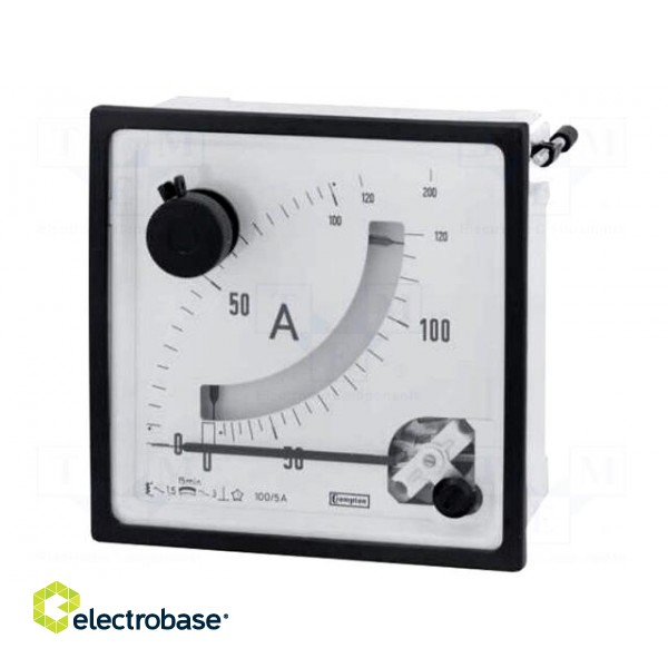 Ammeter | on panel | I AC: 0÷400A,480A,800A | Class: 1.5 | 96x96mm image 2
