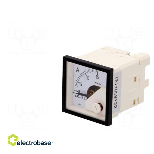 Ammeter | on panel | I AC: 0÷15A | True RMS | Class: 1.5 | 40÷72Hz | 300V image 3