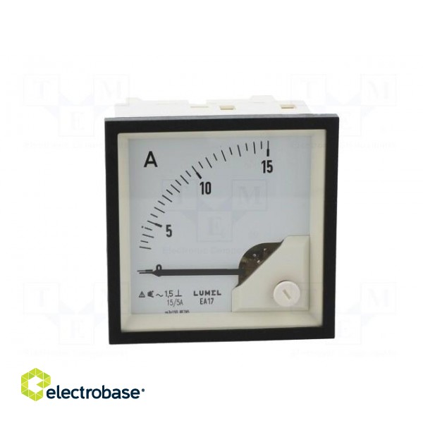 Ammeter | on panel | I AC: 0÷15A | True RMS | Class: 1.5 | 40÷72Hz | 600V paveikslėlis 10