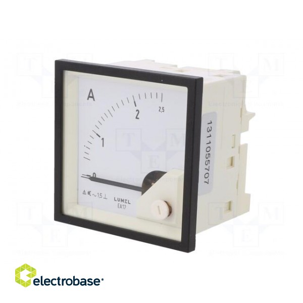 Amperometer | analogue | mounting | on panel | I AC: 0÷2,5A | True RMS фото 3