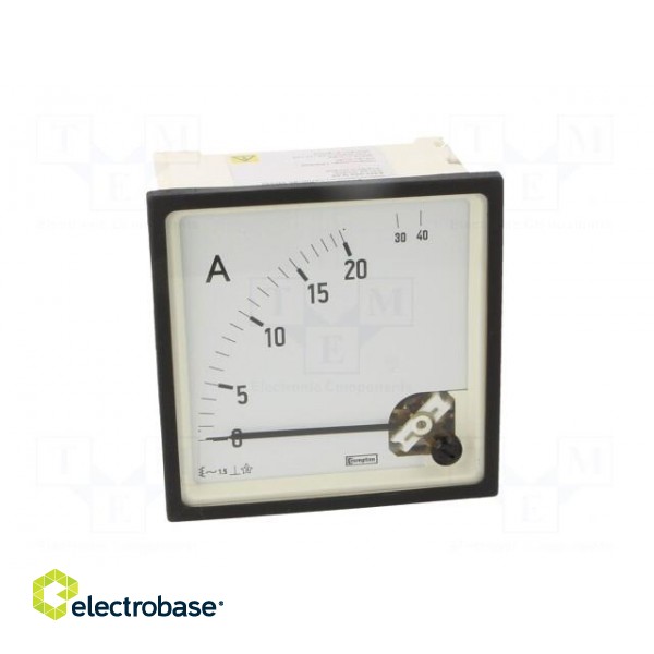 Amperometer | analogue | mounting | on panel | I AC: 0/20÷40A | 50÷60Hz фото 10