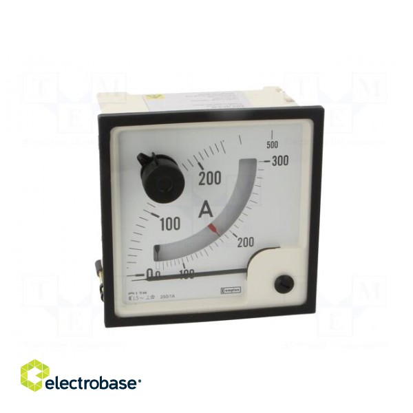 Ammeter | on panel | I AC: 0÷250A,300A,500A | Class: 1.5 | 96x96mm image 10