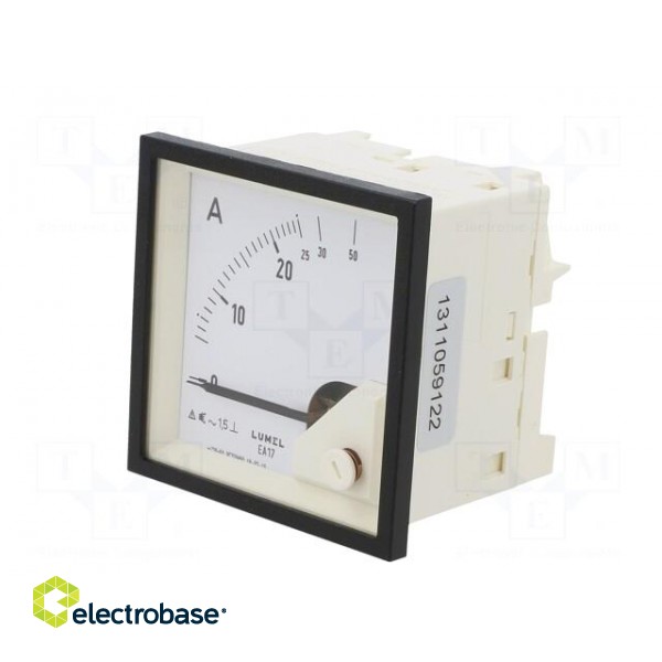 Ammeter | on panel | I AC: 0÷25A | True RMS | Class: 1.5 | 40÷72Hz | 600V image 3