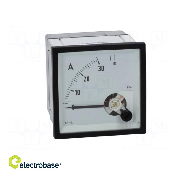 Ammeter | on panel | I AC: 0÷30A,60A | True RMS | Class: 1.5 | 45÷65Hz image 9