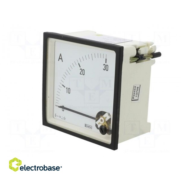 Amperometer | analogue | mounting | on panel | I AC: 0÷30A | True RMS paveikslėlis 3