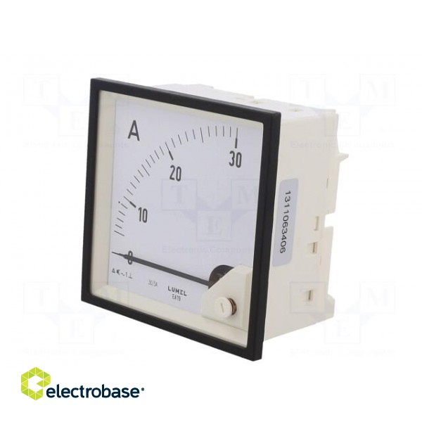 Ammeter | on panel | I AC: 0÷30A | True RMS | Class: 1.5 | 40÷72Hz | 600V paveikslėlis 3
