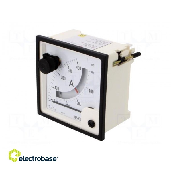 Ammeter | on panel | I AC: 0÷400A,480A,800A | Class: 1.5 | 96x96mm image 3