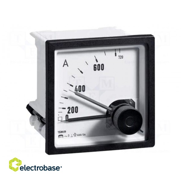 Ammeter | on panel | I AC: 0÷100A,120A | True RMS | Class: 3 | 50÷60Hz image 2