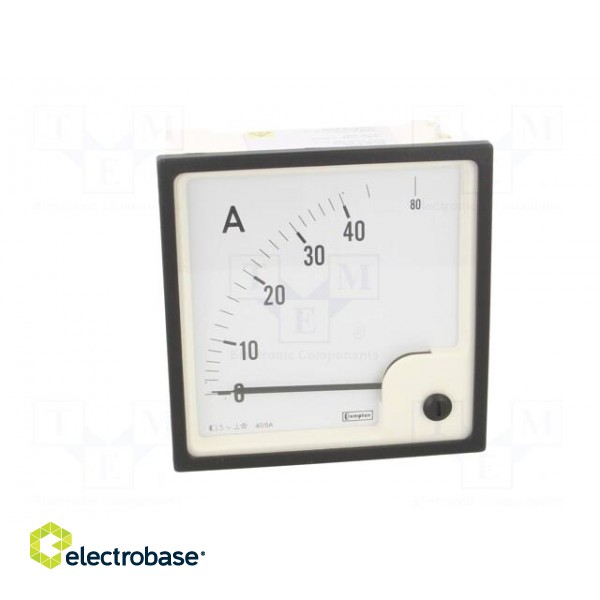 Ammeter | on panel | I AC: 0÷40A,80A | True RMS | Class: 1.5 | 50÷60Hz paveikslėlis 9