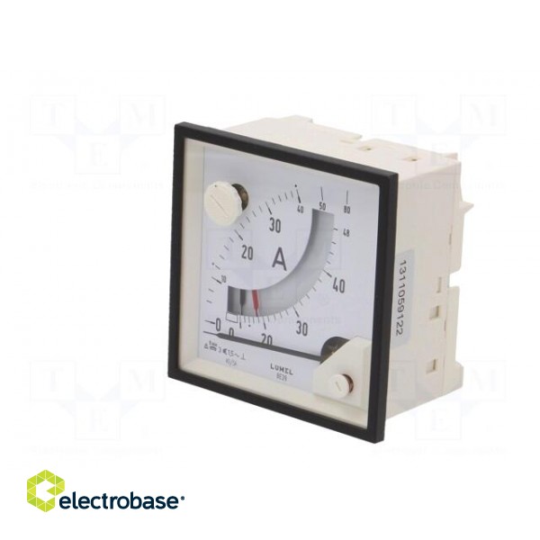 Ammeter | on panel | I AC: 0÷40A | Features: working position 90° фото 3