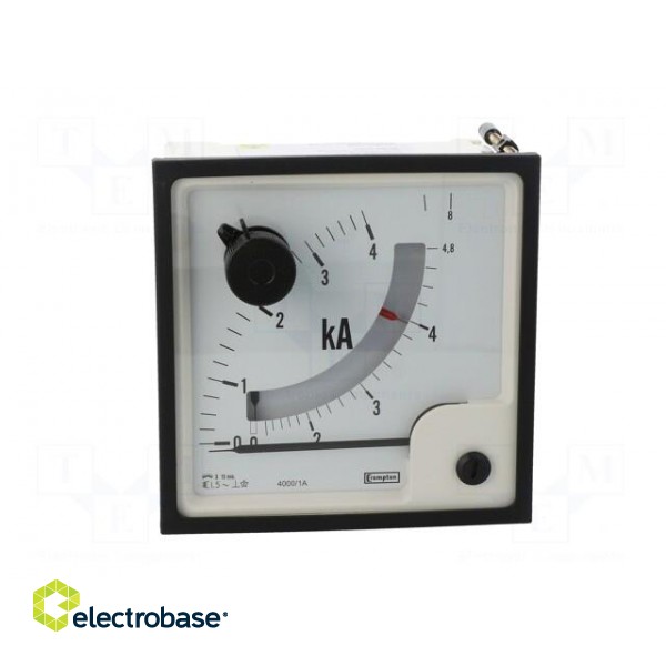 Ammeter | on panel | I AC: 0÷4kA,4.8kA,8kA | Class: 1.5 | 96x96mm image 10
