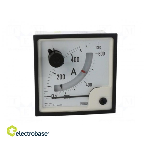 Ammeter | on panel | I AC: 0÷500A,600A,1kA | Class: 1.5 | 96x96mm image 10