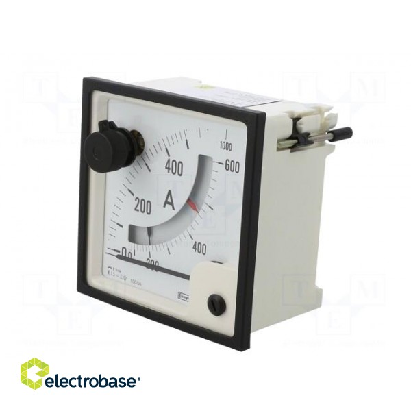 Ammeter | on panel | I AC: 0÷500A,600A,1kA | Class: 1.5 | 96x96mm image 3