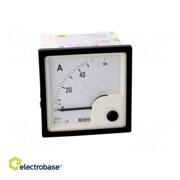Amperometer | analogue | mounting | on panel | I AC: 0/50÷100A фото 10