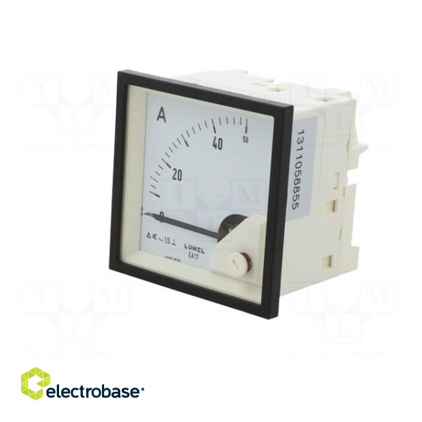 Amperometer | analogue | mounting | on panel | I AC: 0÷50A | True RMS paveikslėlis 3