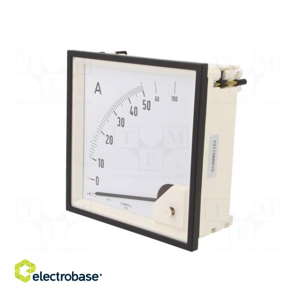 Ammeter | on panel | I AC: 0÷50A | True RMS | Class: 1.5 | 40÷72Hz | 600V image 3