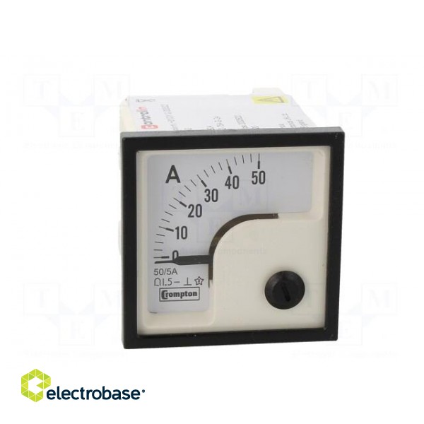 Ammeter | on panel | I AC: 0÷50A | True RMS | Class: 1.5 | 50÷60Hz image 10
