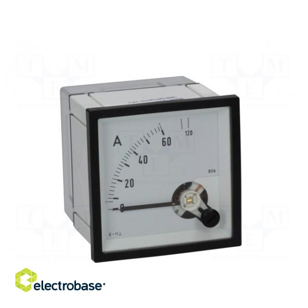 Ammeter | on panel | I AC: 0÷60A,120A | True RMS | Class: 1.5 | 45÷65Hz image 9