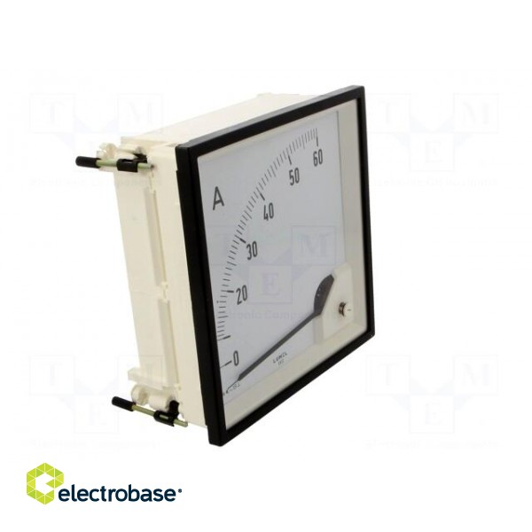 Ammeter | on panel | I AC: 0÷60A | True RMS | Class: 1.5 | 40÷72Hz | 600V paveikslėlis 9