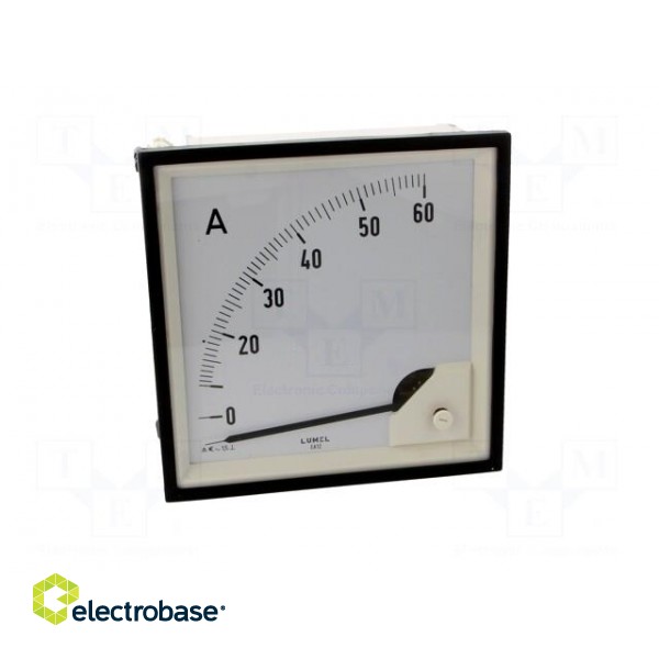 Ammeter | on panel | I AC: 0÷60A | True RMS | Class: 1.5 | 40÷72Hz | 600V paveikslėlis 10