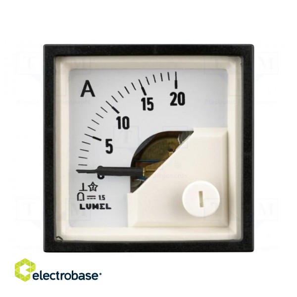 Voltmeter | on panel | VDC: 0÷10V | Class: 1.5 | Umax: 600V | Length: 42mm фото 2
