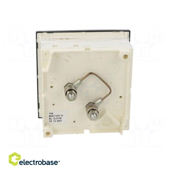 Ammeter | on panel | I DC: 0÷10A | Class: 1.5 | Length: 95mm | 600V | MA19 image 6