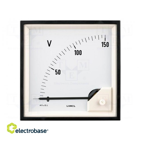 Ammeter | on panel | I DC: 0÷25A | Class: 1.5 | Length: 160mm | 600V | MA12 paveikslėlis 2