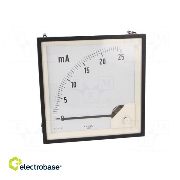 Ammeter | on panel | I DC: 0÷25mA | Class: 1.5 | Length: 160mm | 600V paveikslėlis 10