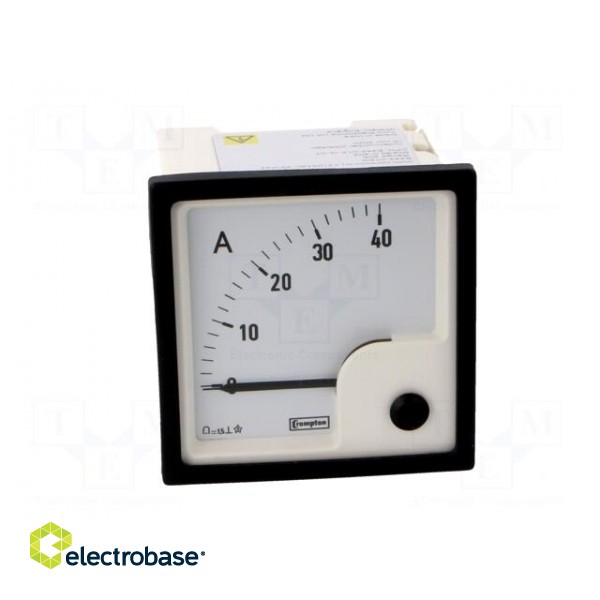 Ammeter | on panel | I DC: 0÷40A | Class: 1.5 | 72x72mm image 10
