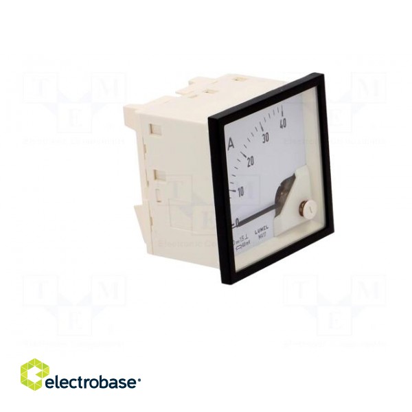 Ammeter | on panel | I DC: 0÷40A | Class: 1.5 | Length: 61mm | 600V | MA17 image 9