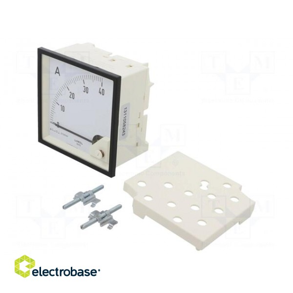 Amperometer | analogue | mounting | on panel | I DC: 0÷40A | Class: 1,5 фото 1