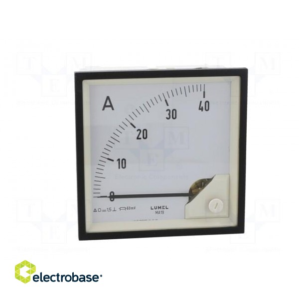 Amperometer | analogue | mounting | on panel | I DC: 0÷40A | Class: 1,5 фото 10