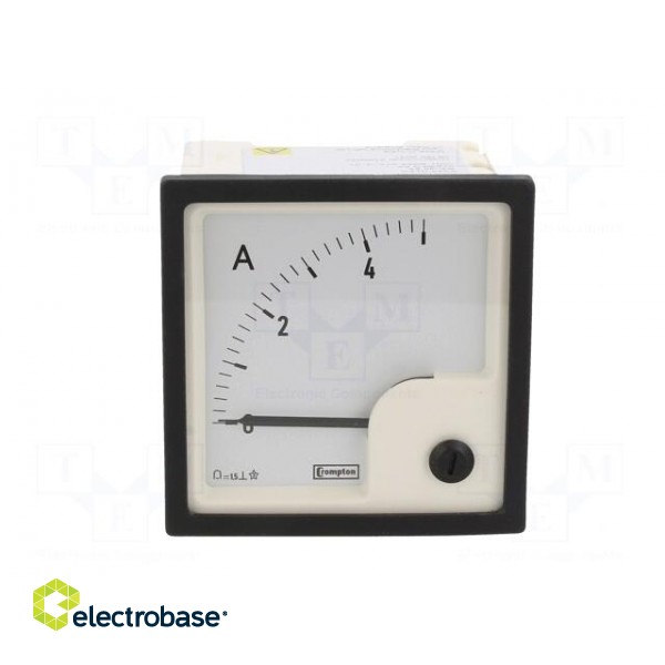 Ammeter | on panel | I DC: 0÷5A | Class: 1.5 | 72x72mm image 10