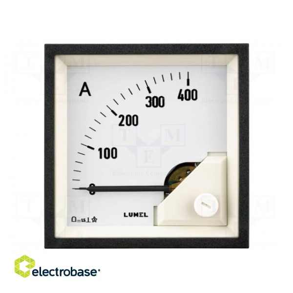 Ammeter | on panel | I DC: 0÷250mA | Class: 1.5 | Length: 61mm | 600V image 2