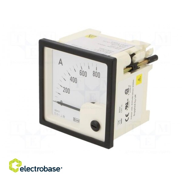 Amperometer | analogue | mounting | on panel | I DC: 0÷800A | Class: 1,5 image 3