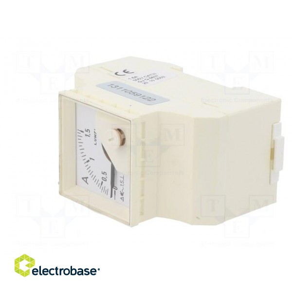 Ammeter | for DIN rail mounting | I AC: 0÷1.5A | True RMS | Class: 1.5 фото 3