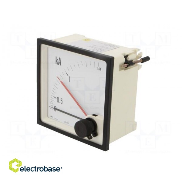 Amperometer | analogue | mounting | on panel | I AC: 0/1,2÷1,44kA фото 3