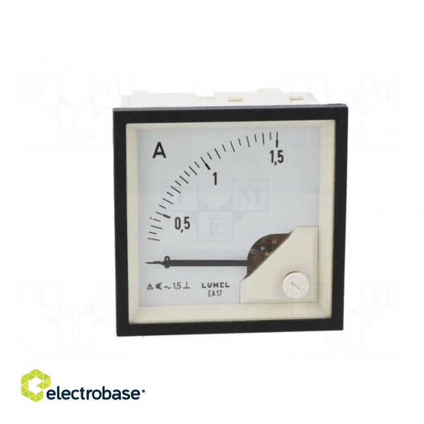 Ammeter | on panel | I AC: 0÷1.5A | True RMS | Class: 1.5 | 40÷72Hz | 600V фото 10