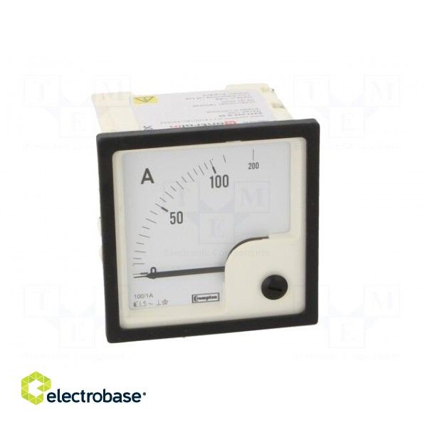 Amperometer | analogue | mounting | on panel | I AC: 0/100÷200A paveikslėlis 10