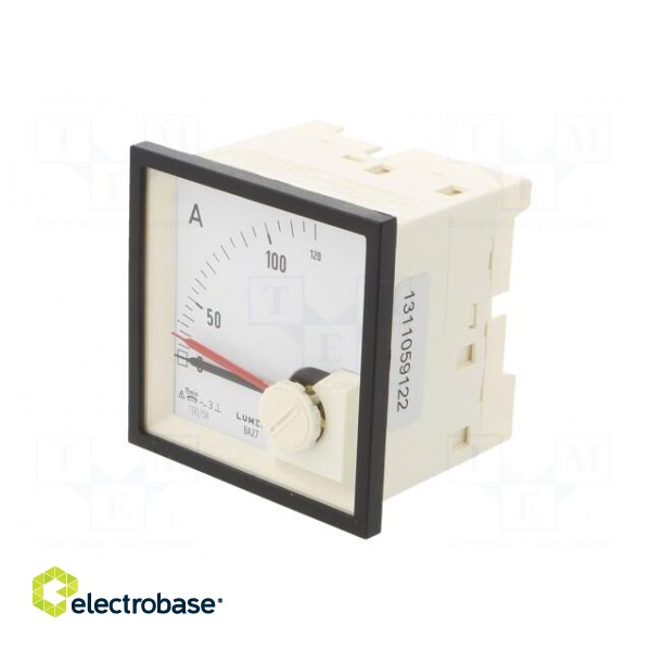 Ammeter | on panel | I AC: 0÷100A | Class: 3 | 300V | BA27 | 72x72x64mm image 3