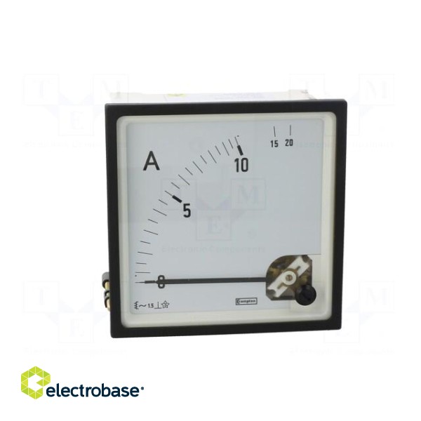 Amperometer | analogue | mounting | on panel | I AC: 0/10÷20A | 50÷60Hz paveikslėlis 10