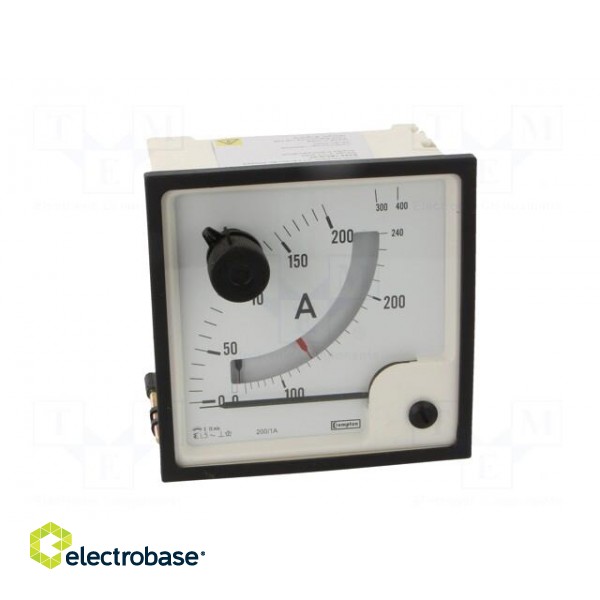 Amperometer | analogue | mounting | on panel | Class: 1,5 | 96x96mm paveikslėlis 10