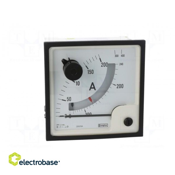 Ammeter | on panel | I AC: 0÷200A,240A,400A | Class: 1.5 | 96x96mm image 10