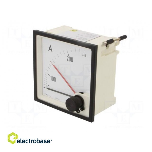 Amperometer | analogue | mounting | on panel | I AC: 0/200÷240A image 3