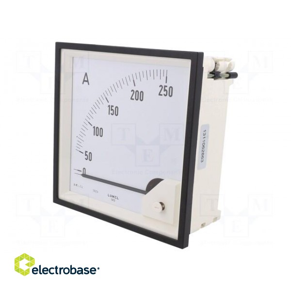 Ammeter | on panel | I AC: 0÷250A | True RMS | Class: 1.5 | 40÷72Hz | 600V image 3