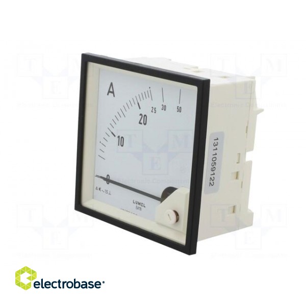 Ammeter | on panel | I AC: 0÷25A | True RMS | Class: 1.5 | 40÷72Hz | 600V image 3