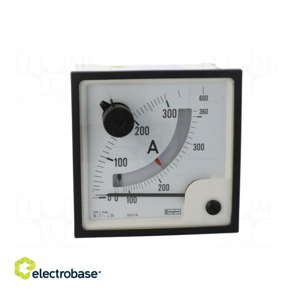 Ammeter | on panel | I AC: 0÷300A,360A,600A | Class: 1.5 | 96x96mm image 10