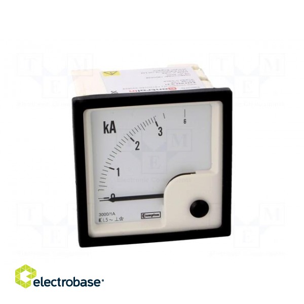 Amperometer | analogue | mounting | on panel | I AC: 0/3÷6kA | True RMS фото 10